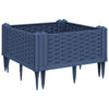 Vidaxl plantenbak met pinnen 42,5x42,5x28,5 cm polypropeen blauwgrijs