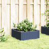 Vidaxl plantenbak met pinnen 42,5x42,5x28,5 cm polypropeen blauwgrijs