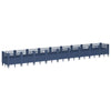 Vidaxl plantenbak met pinnen 363,5x43,5x43,5 cm polypropeen blauwgrijs