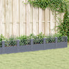 Vidaxl plantenbak met pinnen 363,5x43,5x43,5 cm polypropeen blauwgrijs