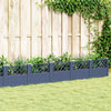 Vidaxl plantenbak met pinnen 363,5x43,5x43,5 cm polypropeen blauwgrijs