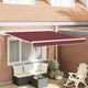 Vidaxl luifel handmatig uittrekbaar 300x250 cm bordeauxrood