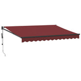 Vidaxl luifel automatisch uittrekbaar 350x250 cm bordeauxrood - afbeelding 2