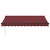 Vidaxl luifel automatisch uittrekbaar 350x250 cm bordeauxrood