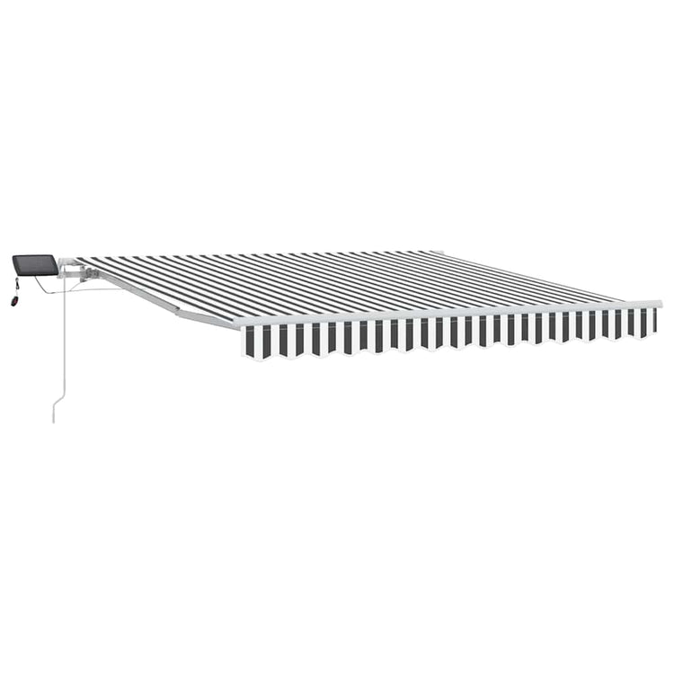 Vidaxl luifel handmatig uittrekbaar en led 300x250 cm antraciet en wit
