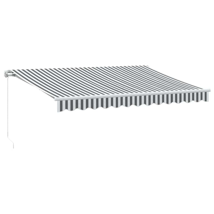 Vidaxl luifel handmatig uittrekbaar 350x250 cm antraciet en wit
