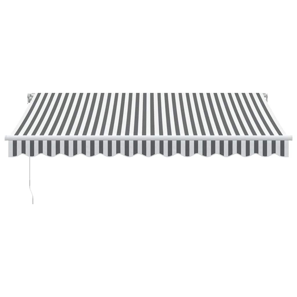 Vidaxl luifel handmatig uittrekbaar 350x250 cm antraciet en wit