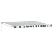 Vidaxl luifel uittrekbaar 5x3 m stof en aluminium antraciet en wit - afbeelding 2