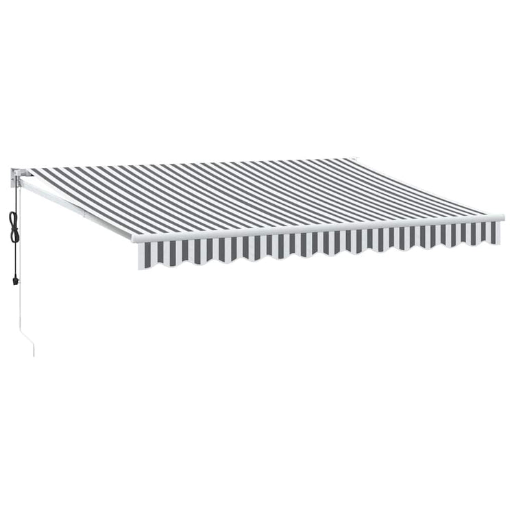 Vidaxl luifel uittrekbaar 3,5x2,5 m stof en aluminium antraciet en wit