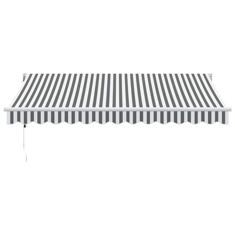 Vidaxl luifel uittrekbaar 3,5x2,5 m stof en aluminium antraciet en wit