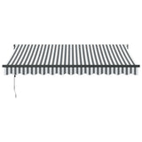 Vidaxl luifel uittrekbaar 3,5x2,5 m stof en aluminium antraciet en wit - afbeelding 3