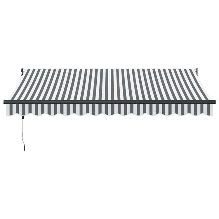 Vidaxl luifel uittrekbaar 3,5x2,5 m stof en aluminium antraciet en wit