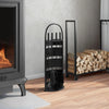Vidaxl 5-delige openhaardgereedschapset 23x15x66 cm staal