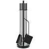 Vidaxl 5-delige openhaardgereedschapset 18x66 cm staal