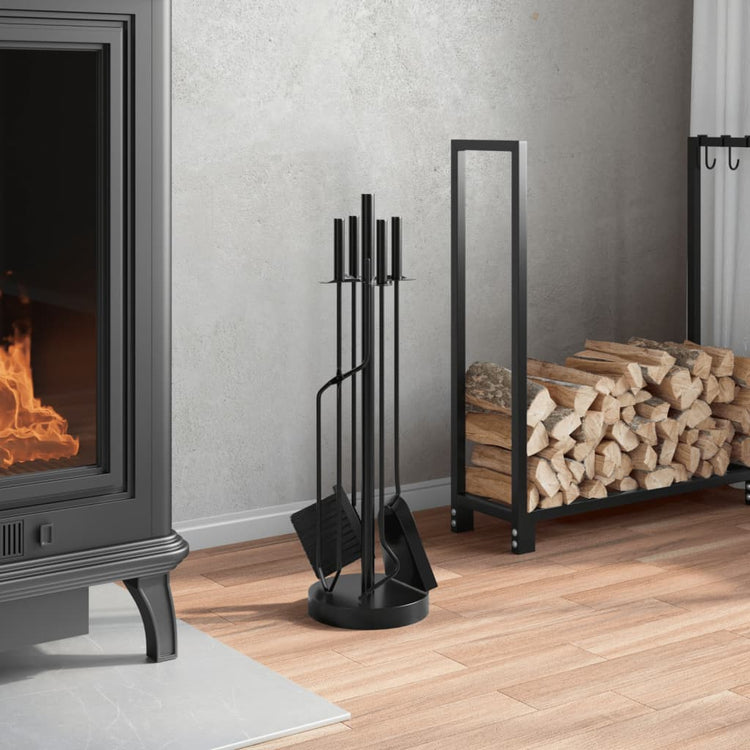 Vidaxl 5-delige openhaardgereedschapset 18x66 cm staal