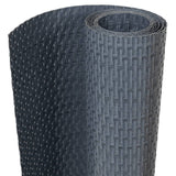Vidaxl balkonscherm 500x80 cm poly rattan antracietkleurig - afbeelding 2
