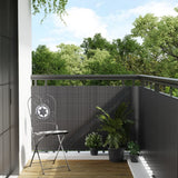 Vidaxl balkonscherm 500x80 cm poly rattan antracietkleurig - afbeelding 1