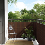 Vidaxl balkonscherm 500x100 cm poly rattan bruin en zwart - afbeelding 1