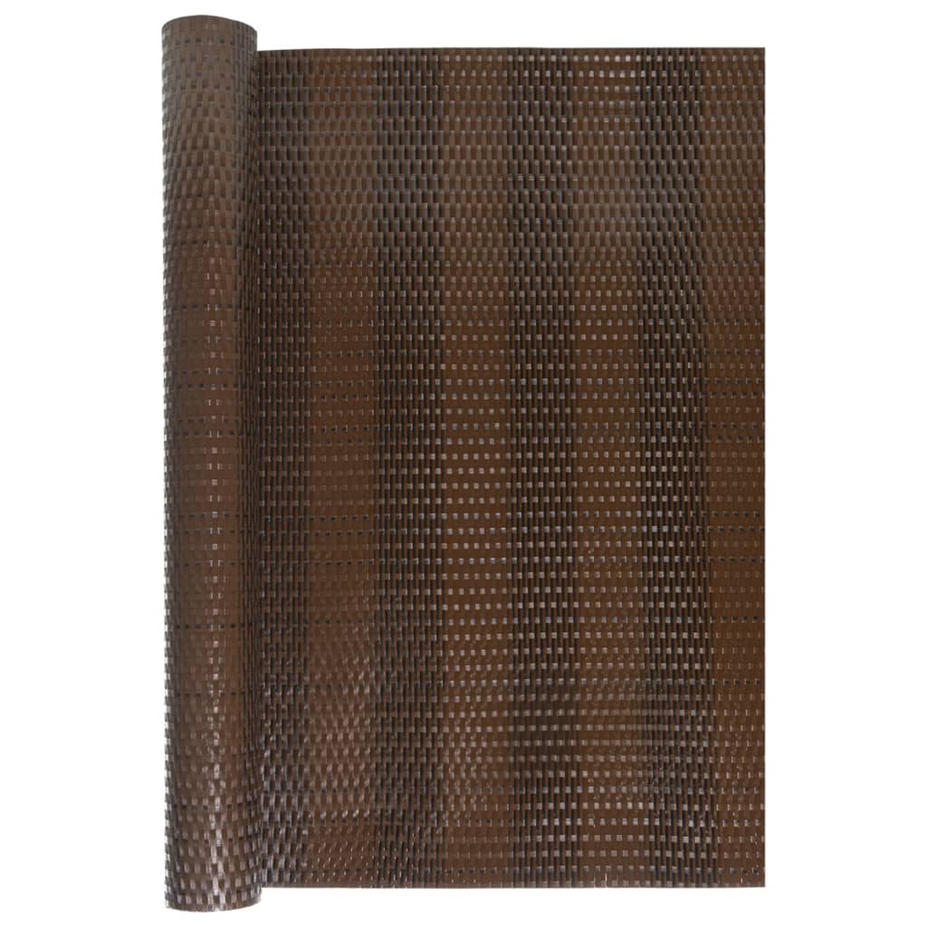 Vidaxl balkonscherm 600x100 cm poly rattan bruin en zwart