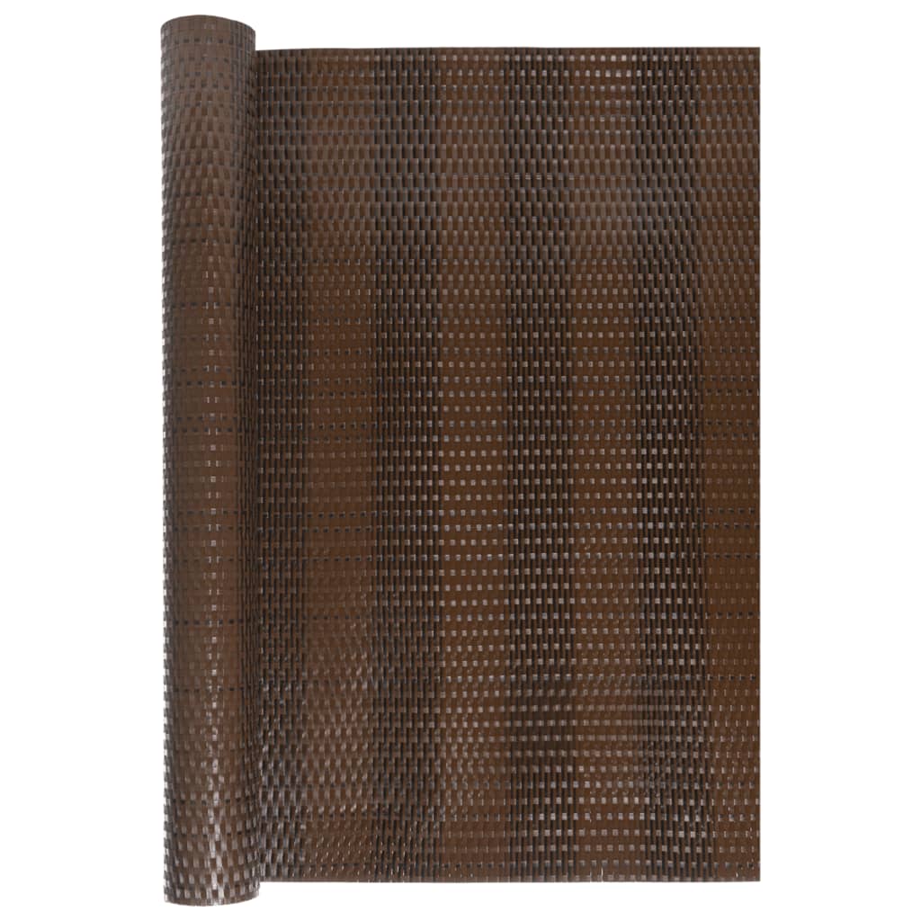 Vidaxl balkonscherm 1000x80 cm poly rattan bruin en zwart