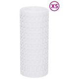 Vidaxl balkonschermen 5 st 255x19 cm poly rattan wit - afbeelding 3