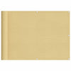 Vidaxl balkonscherm 75x300 cm 100% oxford polyester zandkleurig