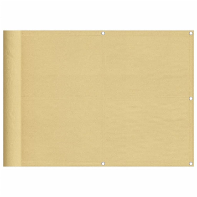 Vidaxl balkonscherm 75x300 cm 100% oxford polyester zandkleurig