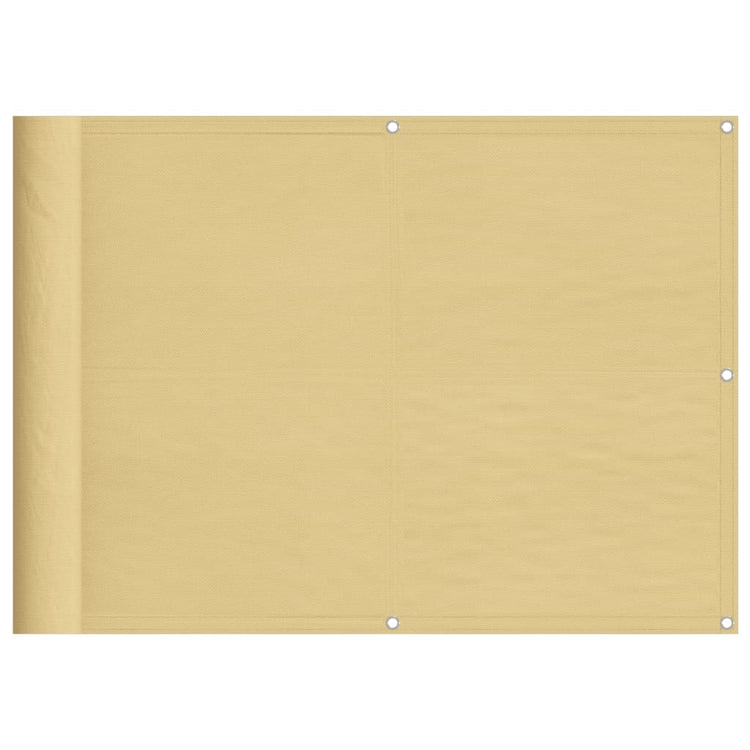 Vidaxl balkonscherm 75x400 cm 100% oxford polyester zandkleurig