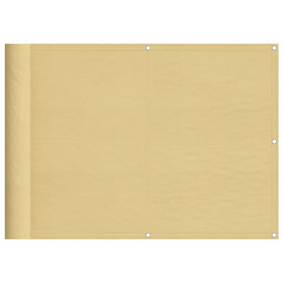 Vidaxl balkonscherm 75x500 cm 100% oxford polyester zandkleurig