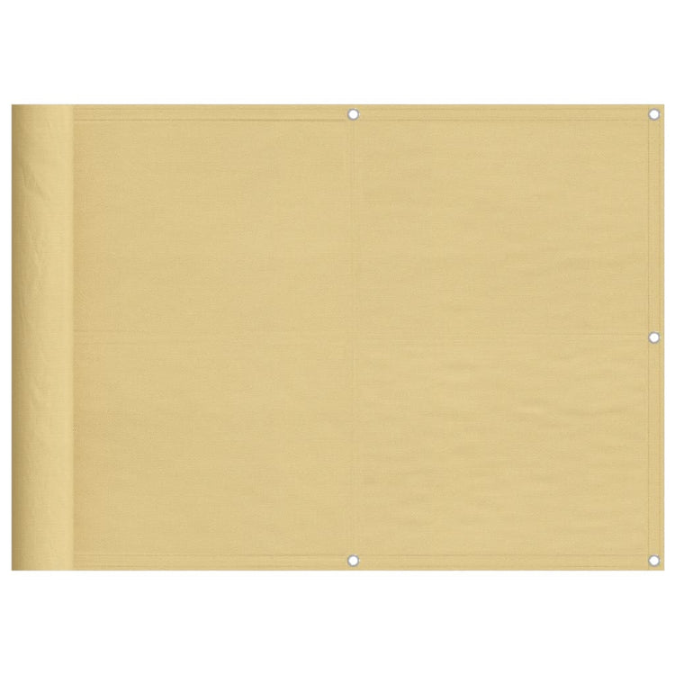 Vidaxl balkonscherm 75x500 cm 100% oxford polyester zandkleurig