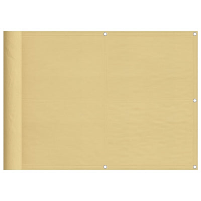 Vidaxl balkonscherm 75x1000 cm 100% oxford polyester zandkleurig