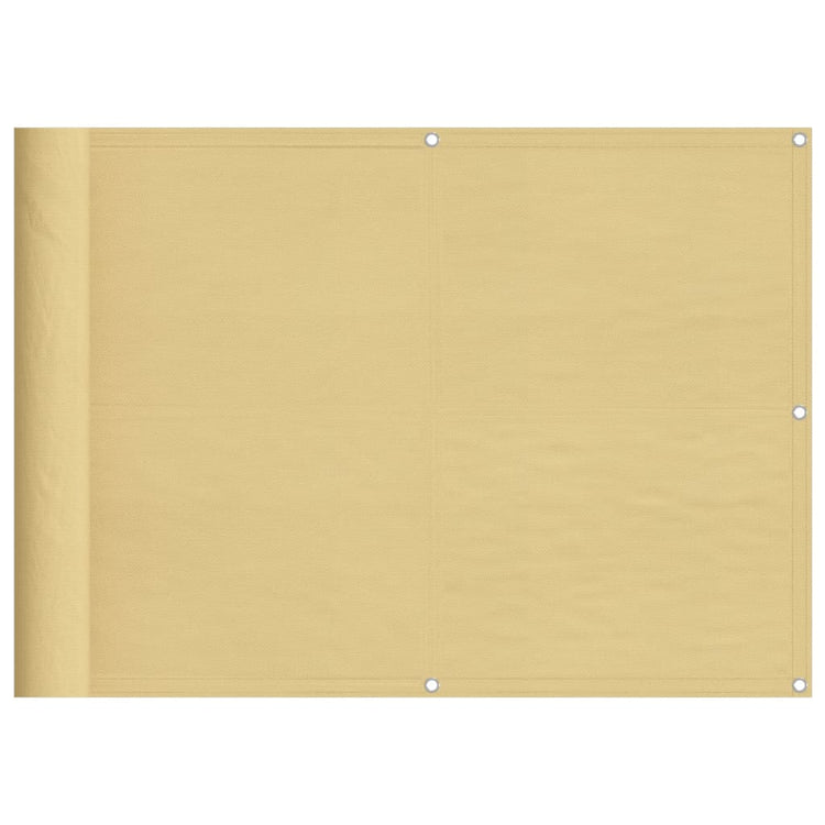 Vidaxl balkonscherm 75x1000 cm 100% oxford polyester zandkleurig