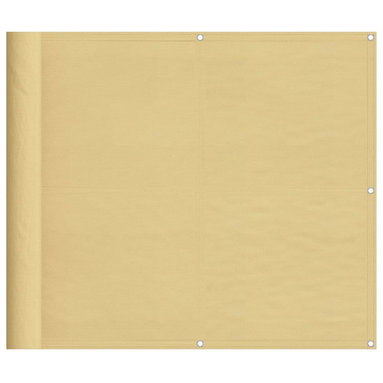 Vidaxl balkonscherm 90x1000 cm 100% oxford polyester zandkleurig