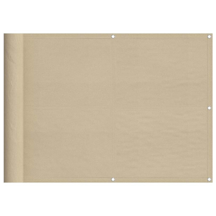 Vidaxl balkonscherm 75x1000 cm 100% oxford polyester beige