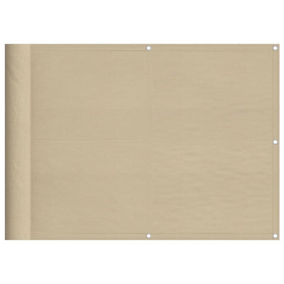 Vidaxl balkonscherm 75x1000 cm 100% oxford polyester beige