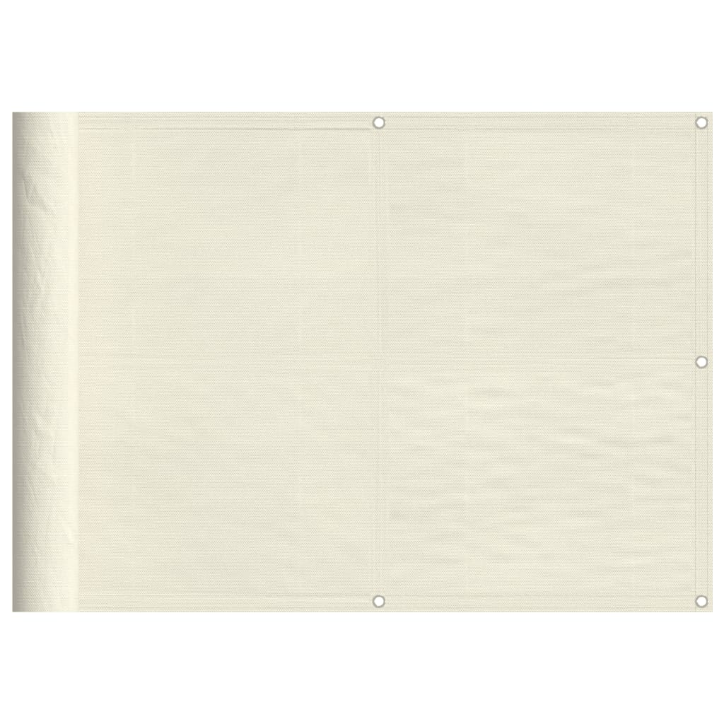 Vidaxl balkonscherm 75x700 cm 100% oxford polyester crèmekleurig