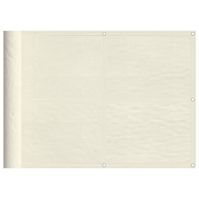 Vidaxl balkonscherm 75x700 cm 100% oxford polyester crèmekleurig