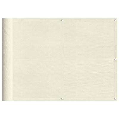 Vidaxl balkonscherm 75x800 cm 100% oxford polyester crèmekleurig