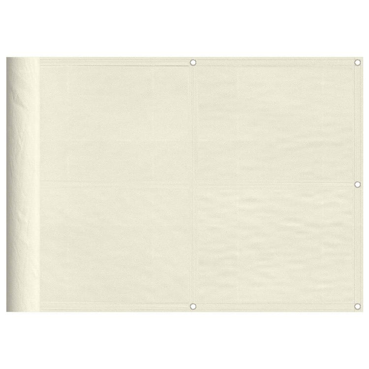 Vidaxl balkonscherm 75x1000 cm 100% oxford polyester crèmekleurig