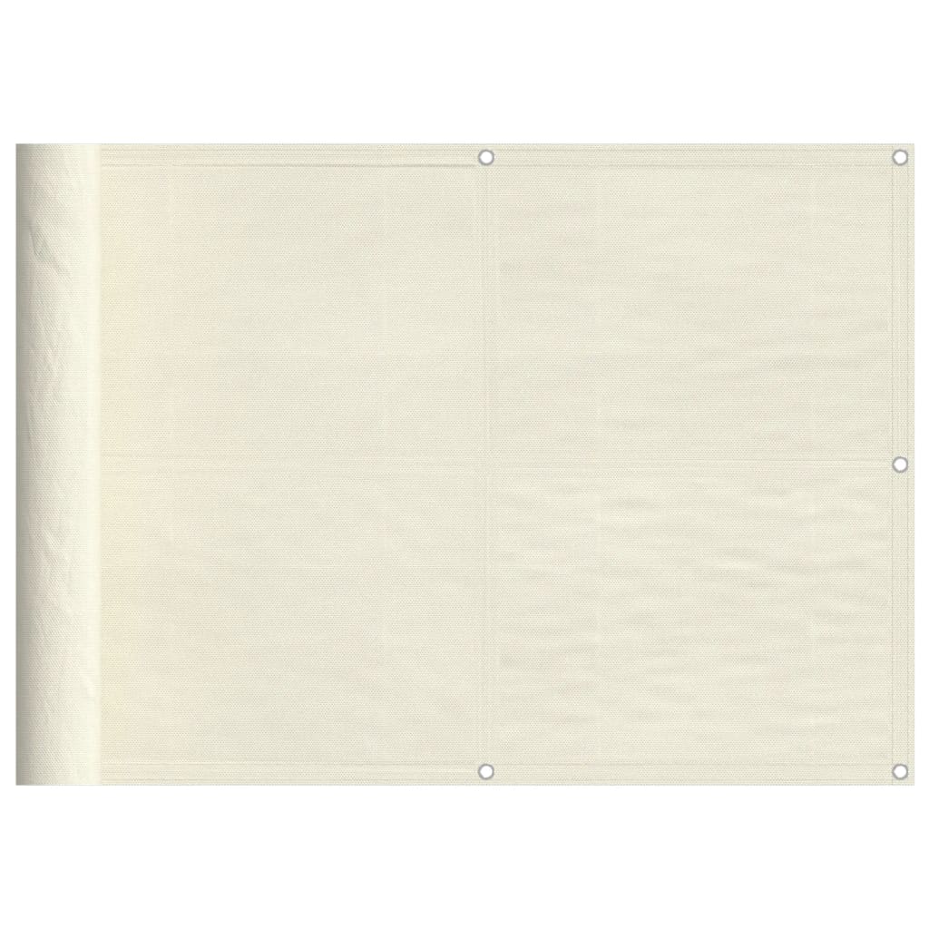 Vidaxl balkonscherm 75x1000 cm 100% oxford polyester crèmekleurig