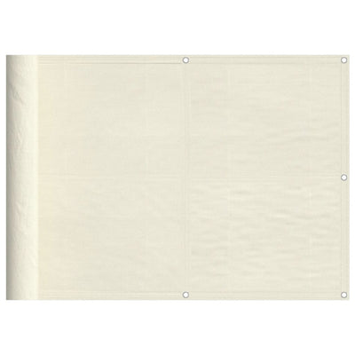 Vidaxl balkonscherm 75x1000 cm 100% oxford polyester crèmekleurig