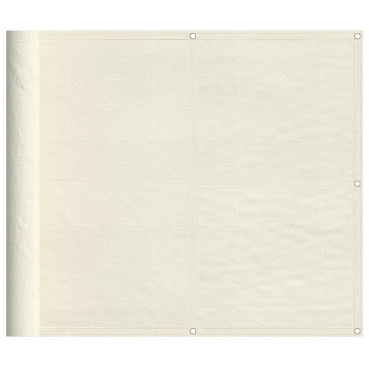 Vidaxl balkonscherm 90x1000 cm 100% oxford polyester crèmekleurig