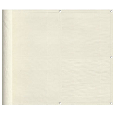 Vidaxl balkonscherm 90x1000 cm 100% oxford polyester crèmekleurig