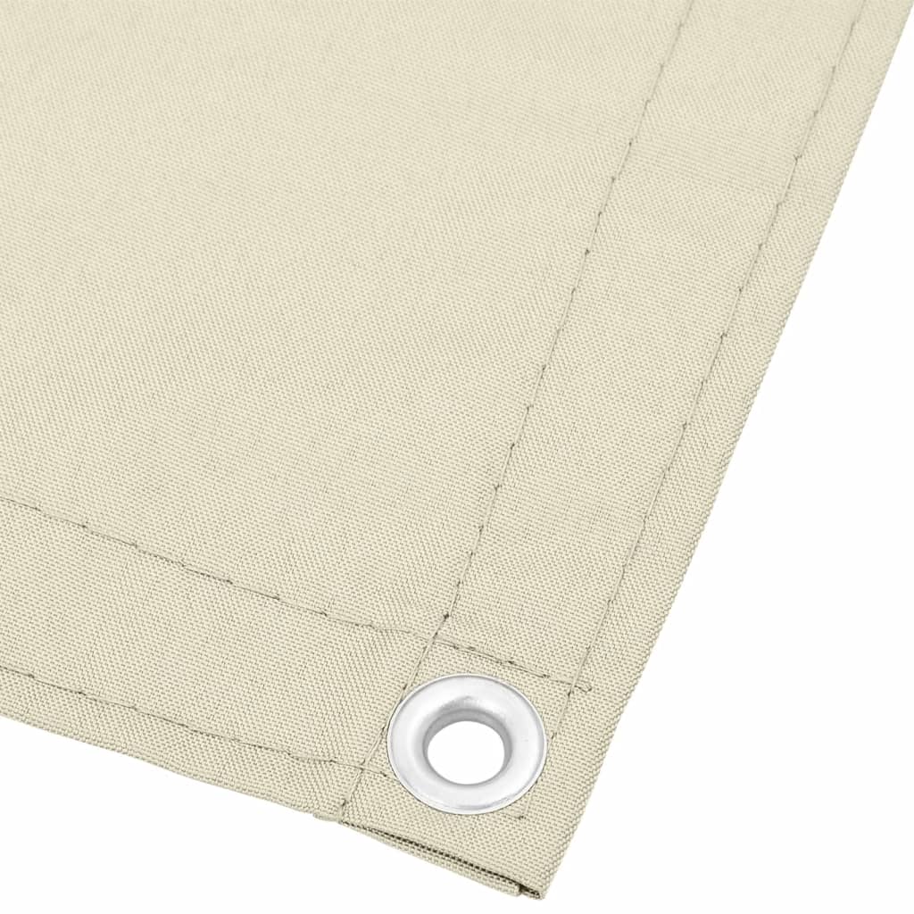 Vidaxl balkonscherm 90x1000 cm 100% oxford polyester crèmekleurig