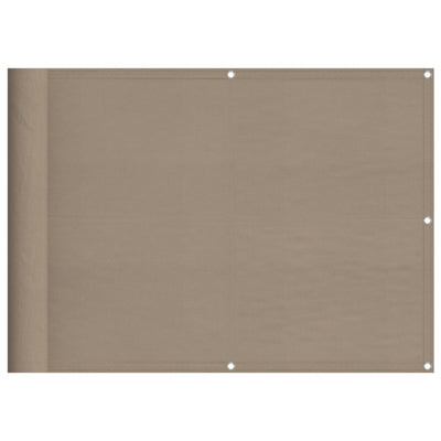 Vidaxl balkonscherm 75x1000 cm 100% oxford polyester taupe