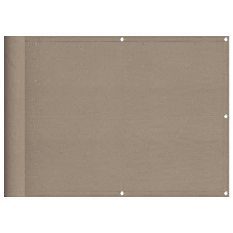 Vidaxl balkonscherm 75x1000 cm 100% oxford polyester taupe