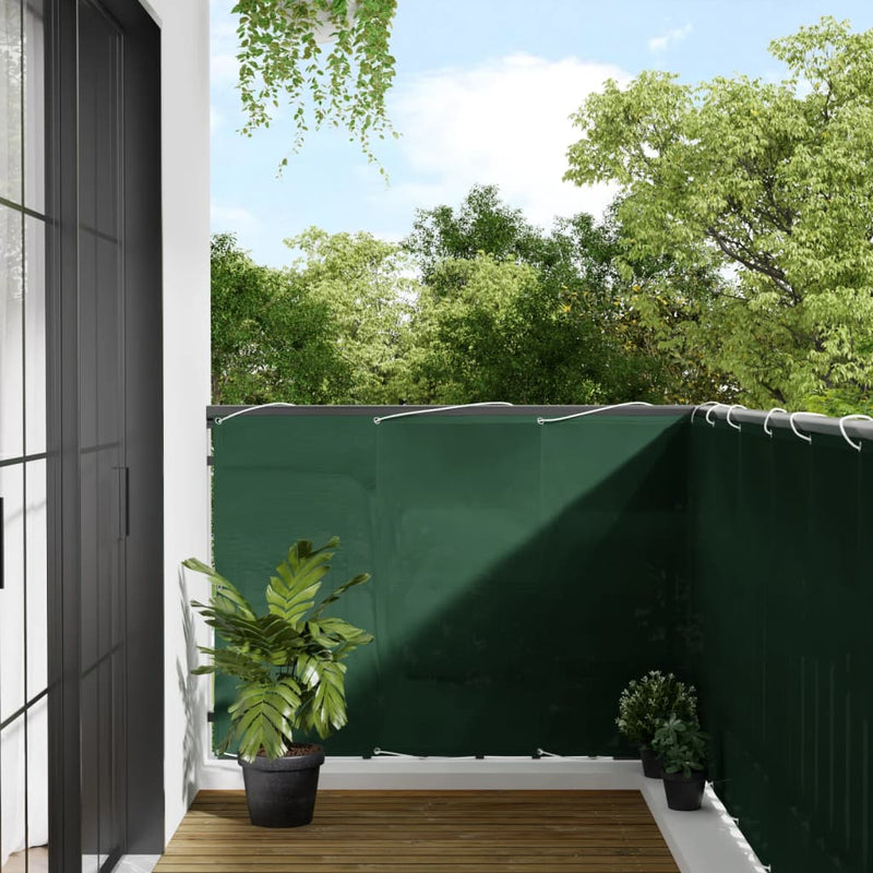 Vidaxl balkonscherm 120x1000 cm 100% oxford polyester donkergroen
