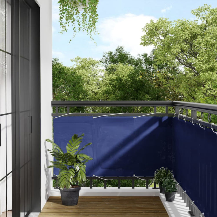 Vidaxl balkonscherm 75x1000 cm 100% oxford polyester blauw