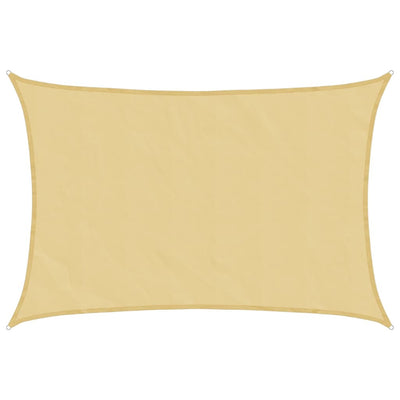 Vidaxl zonnezeil 2,5x2 m 100% polyester oxford zandkleurig