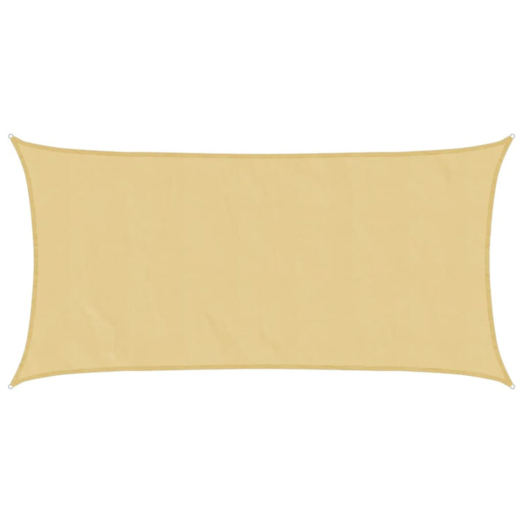 Vidaxl zonnezeil 5x2,5 m 100% polyester oxford zandkleurig